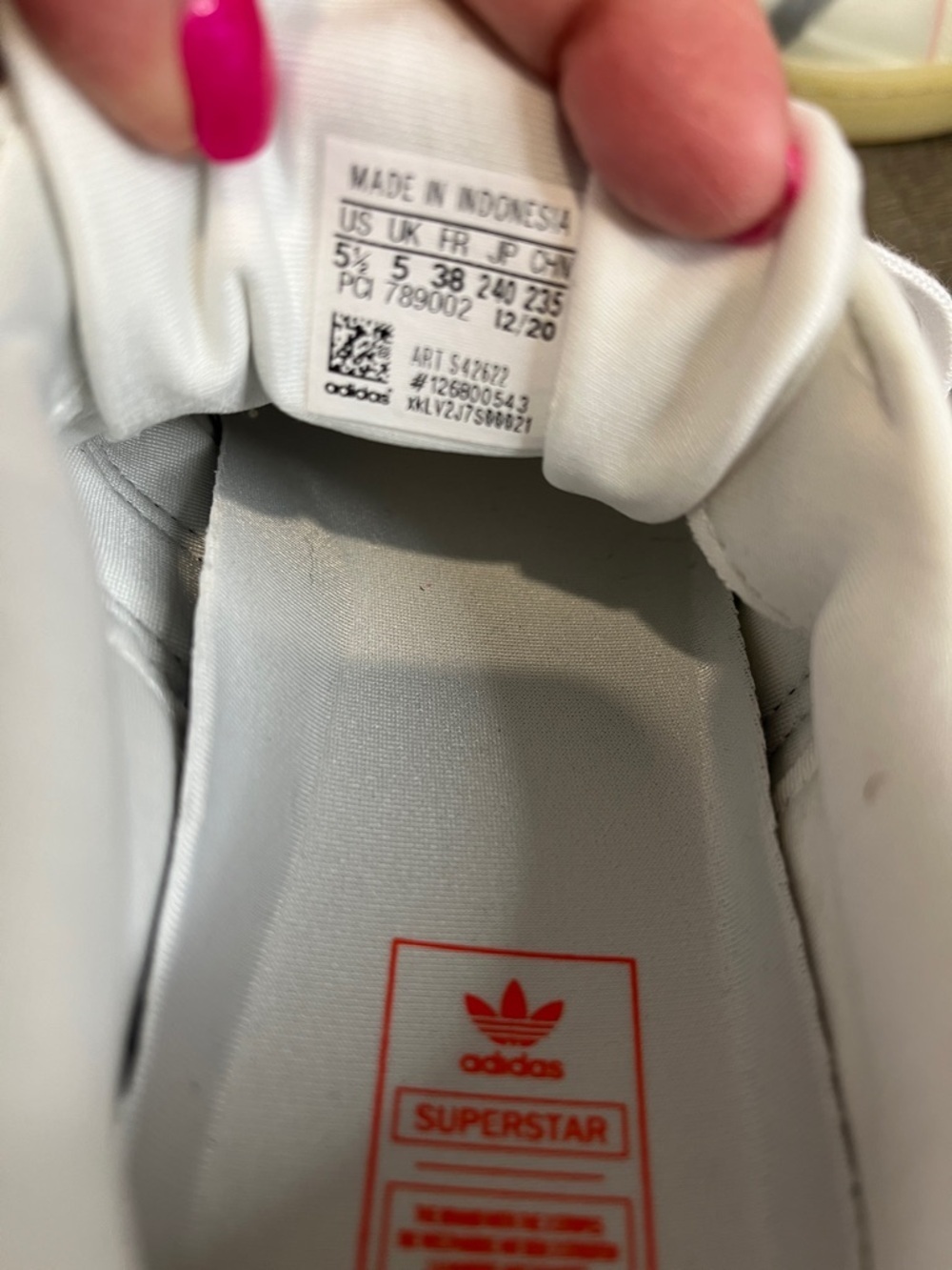 Adidas Superstar Futureshell 'White Semi Solar Red' - Men's 5.5 Women's 7 - Picture 2 of 8